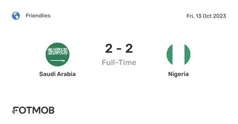 saudi arabia vs nigeria h2h